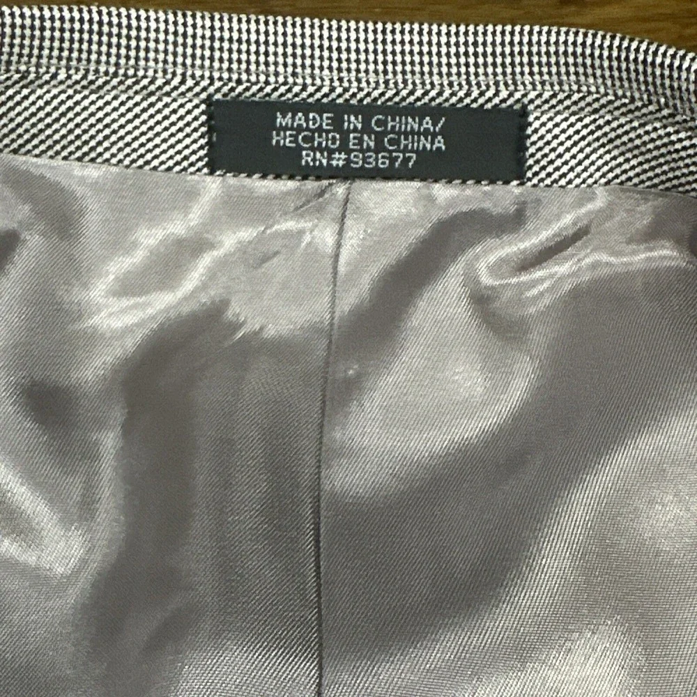 Stafford Mens Blazer Sport Coat 3 Button Casual Jacket 44S Silk Wool Blend Grey‎